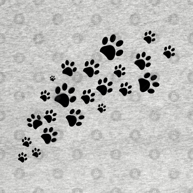 Black dog paw print by GULSENGUNEL